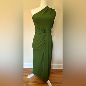 MICHAEL KORS One-Shoulder Midi Length Dress